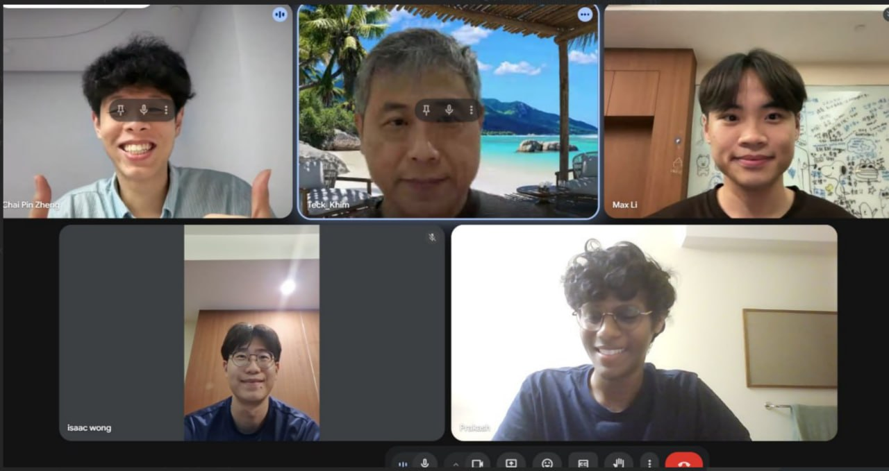 Professor Ng Teck Khim and the SynthFlag team during a Day 3 video research interview